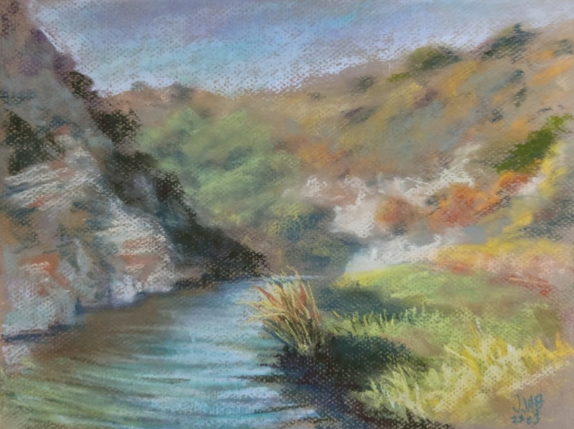 Water Canyon Diptych: Left